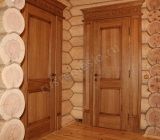 Дубовая дверь межкомнатная в баню (сауну)